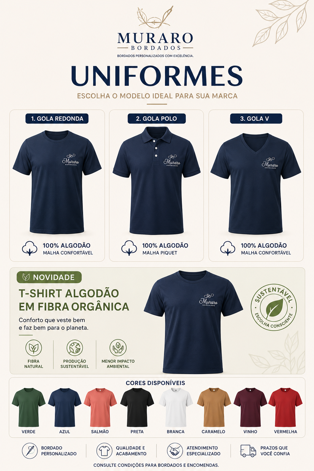 Modelos de uniformes personalizados Muraro Bordados